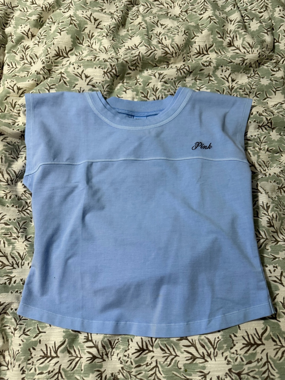 PINK Victoria's Secret Light Blue Crop Top